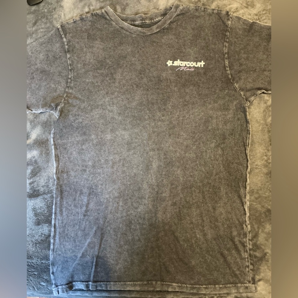 Netflix Stranger Things Black Tee with Red Logo